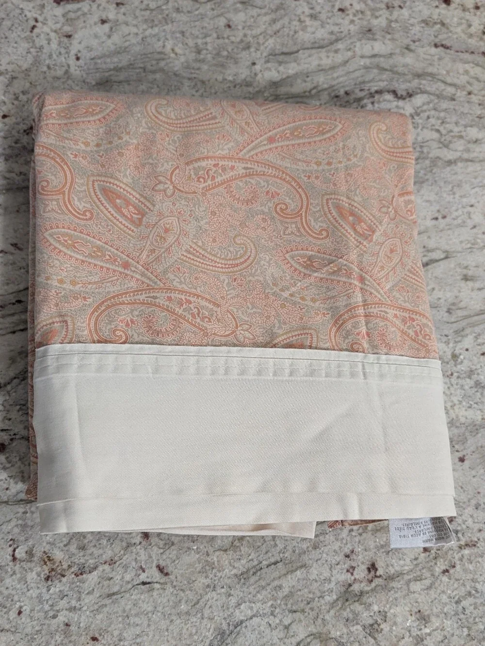 Venus Home Pink Paisley Cotton Flat Sheet Queen 88